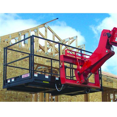 skid steer platform attachment|safety work platforms for forklifts.